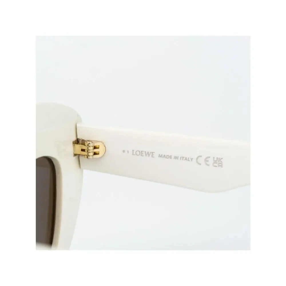 Loewe Women Sunglasses Ivory Brown Cat Eye LW40127I ANAGRAM 25E NEW AUTHENTIC